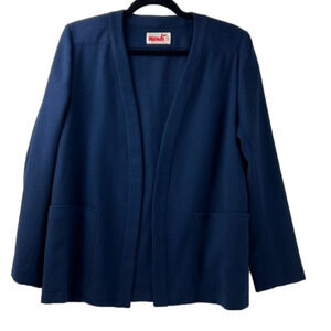 Vintage Mondi navy open blazer
